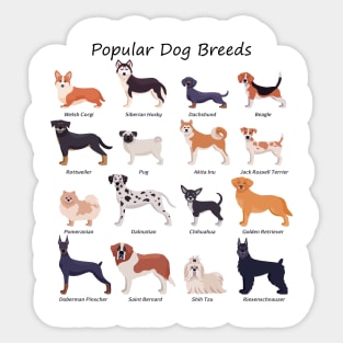 Popular Dog Illustration Sticker